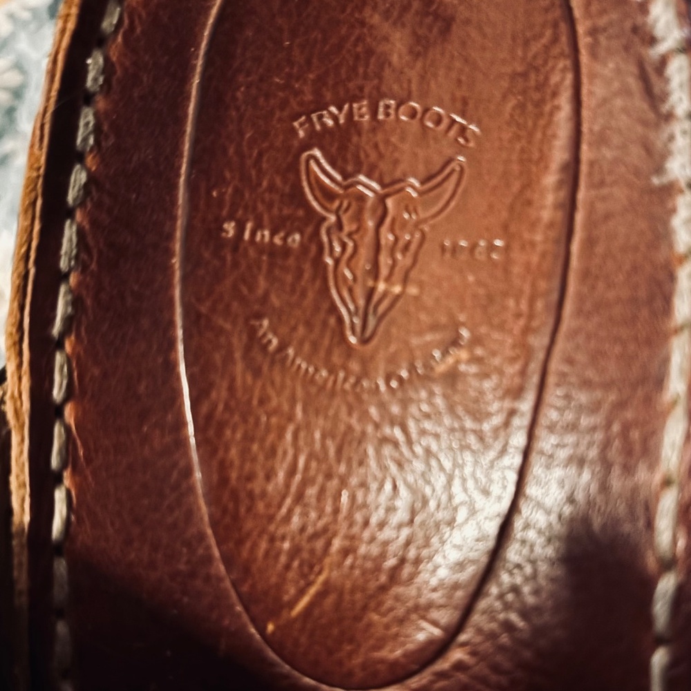 FRYE leather heeled sandals - Picture 3 of 5